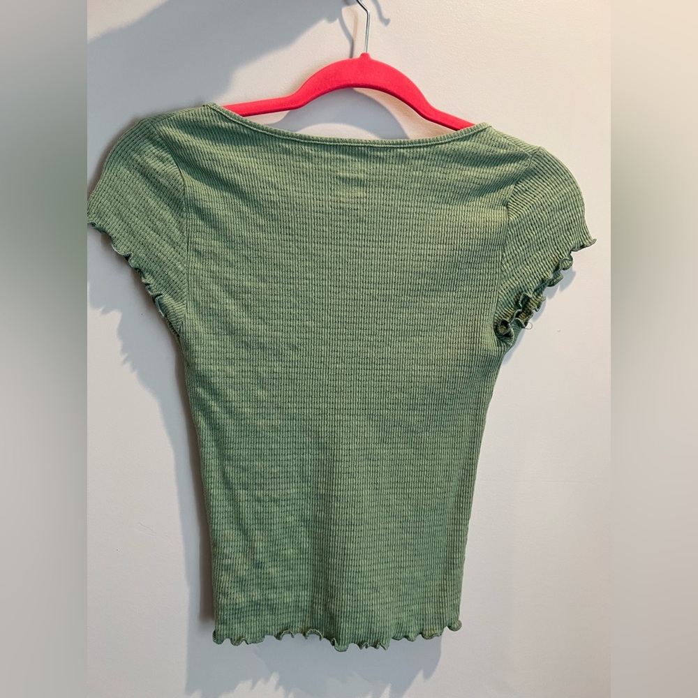 Women’s American Eagle Cinch Front Hey Baby Tee Size Medium VGUC - Picture 3 of 4
